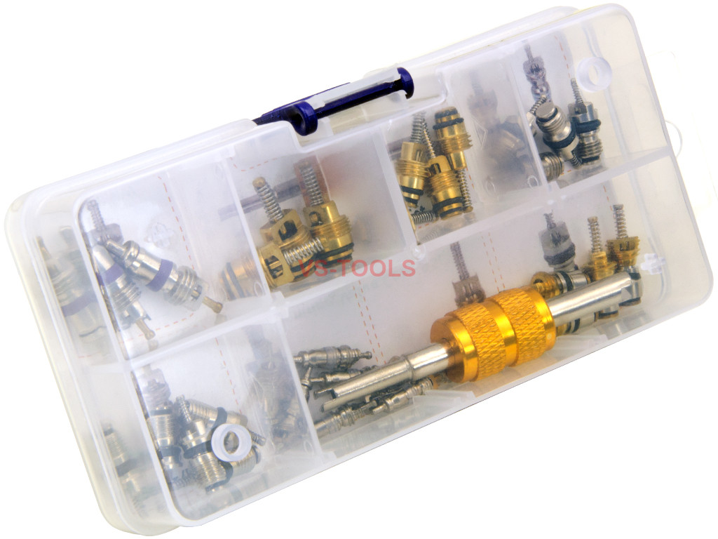 34pcs Air Conditioning AC Tire R134a R12 Service Valve Core